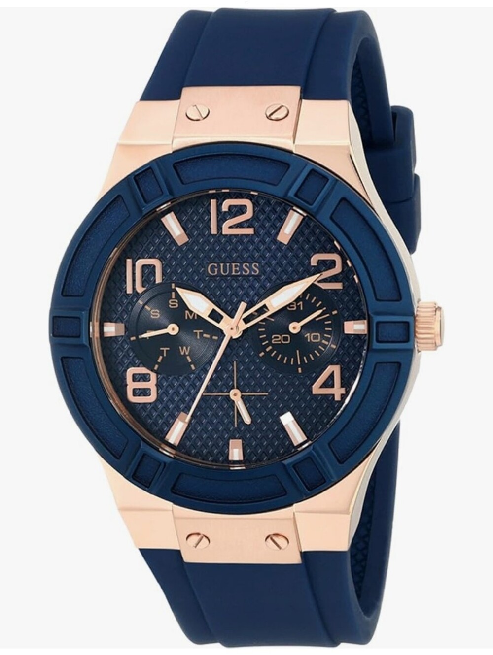 GUESS Navy and Rose Gold Chronograph Sport Watch